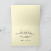 Individuelle Name Teddy Bear St. Patrick's Day Karte (Innenseite)