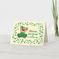 Individuelle Name Teddy Bear St. Patrick's Day
