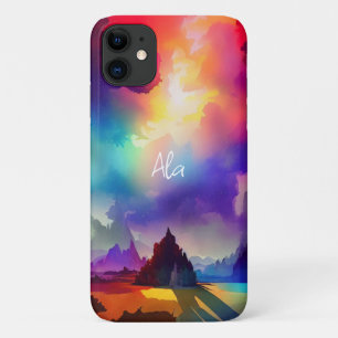 Individuelle Name-Telefonzelle, modern abstrakt Case-Mate iPhone Hülle