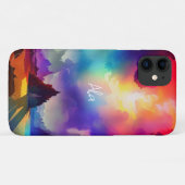 Individuelle Name-Telefonzelle, modern abstrakt Case-Mate iPhone Hülle (Rückseite (Horizontal))