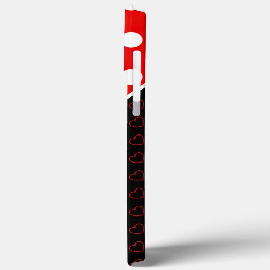 individuelle Name Template Rot Schwarz-weiß iPhone Case-Mate iPhone Hülle (Rückseite / Links)
