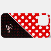 individuelle Name Template Rot Schwarz-weiß iPhone Case-Mate iPhone Hülle (Rückseite (Horizontal))