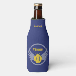 Individuelle Name Tennis Ball mit Flügen Flaschenkühler