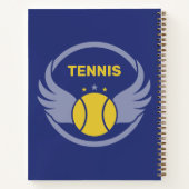 Individuelle Name Tennis Ball mit Flügen Notizblock (Rückseite)