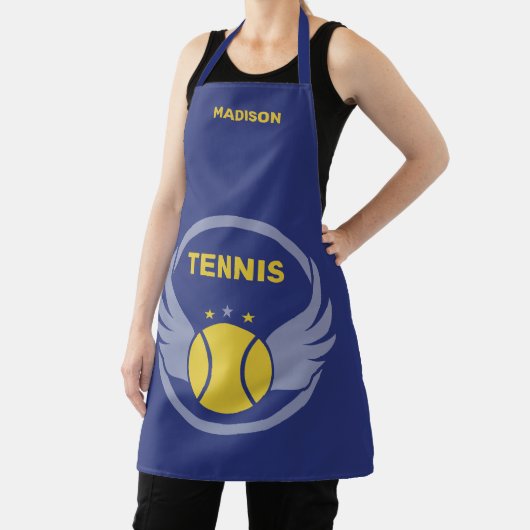 Individuelle Name Tennis Ball mit Flügen Schürze (InSitu)