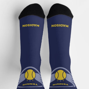 Individuelle Name Tennis Ball mit Flügen Socken