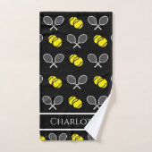Individuelle Name Tennis Ball & Racket Handtuch Se Badhandtuch Set (Handtuch)