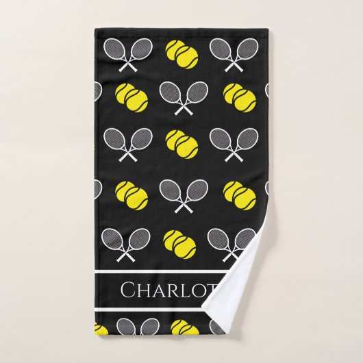 Individuelle Name Tennis Ball & Racket Handtuch Se Badhandtuch Set (Handtuch)