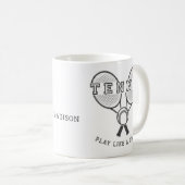 Individuelle Name TENNIS Tasse (VorderseiteRechts)