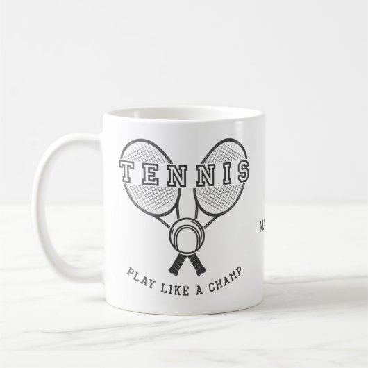 Individuelle Name TENNIS Tasse (Links)