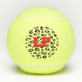 Individuelle Name-Tennisbälle mit Leopardenmuster Tennisbälle (Vorderseite)