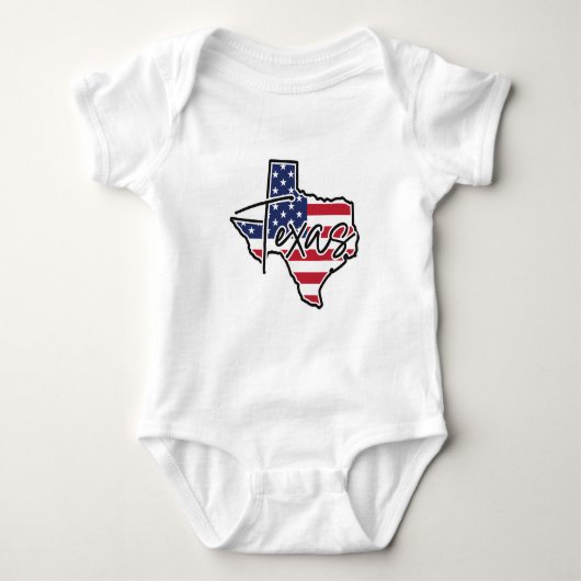 Individuelle Name Texas Baby Strampler (Vorderseite)