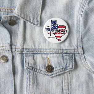Individuelle Name Texas Button