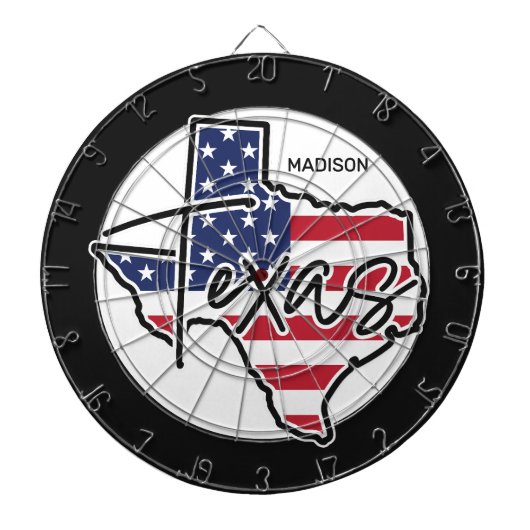 Individuelle Name Texas Dartscheibe (vorne)
