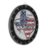 Individuelle Name Texas Dartscheibe (Vorderseite Links)