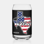 Individuelle Name Texas Dosenglas (Rückseite)