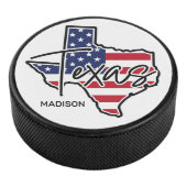 Individuelle Name Texas Eishockey Puck (3/4)