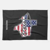 Individuelle Name Texas Geschirrtuch (Horizontal)