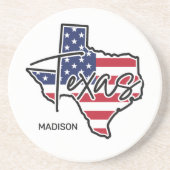 Individuelle Name Texas Getränkeuntersetzer (Vorne)