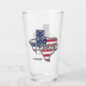 Individuelle Name Texas Glas (Rückseite)