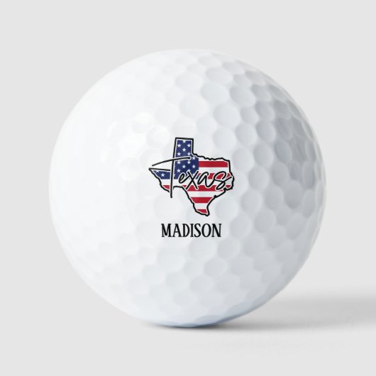 Individuelle Name Texas Golfball (Vorderseite)