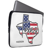 Individuelle Name Texas Laptopschutzhülle (Vorne Rechts)