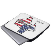 Individuelle Name Texas Laptopschutzhülle (Vorne Knopf)