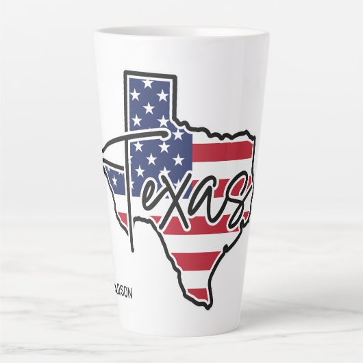 Individuelle Name Texas Milchtasse (Vorderseite)