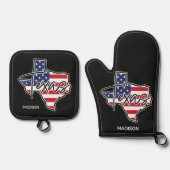Individuelle Name Texas Ofenhandschuh & Topflappen-Set (Vorderseite)