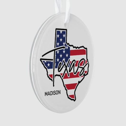 Individuelle Name Texas Ornament (Vorderseite)