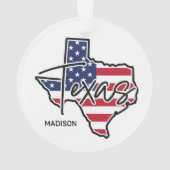 Individuelle Name Texas Ornament (Rückseite)