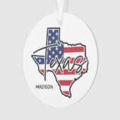 Individuelle Name Texas Ornament (Vorderseite)