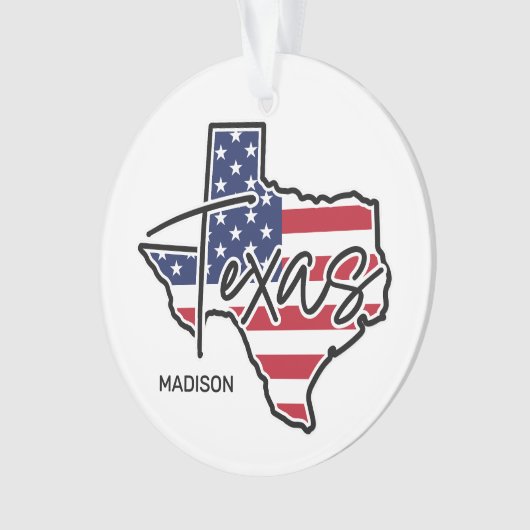 Individuelle Name Texas Ornament (Vorderseite)