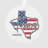 Individuelle Name Texas Ornament (Vorderseite)