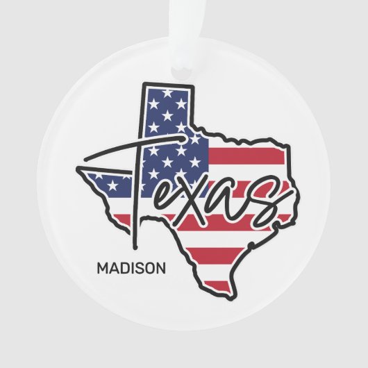 Individuelle Name Texas Ornament (Vorderseite)