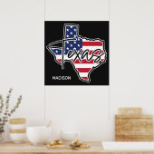 Individuelle Name Texas Poster (Küche)