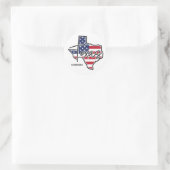Individuelle Name Texas Runder Aufkleber (Tasche)