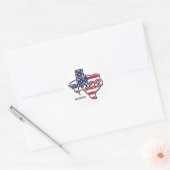 Individuelle Name Texas Runder Aufkleber (Umschlag)