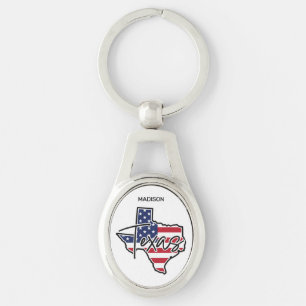 Individuelle Name Texas Schlüsselanhänger