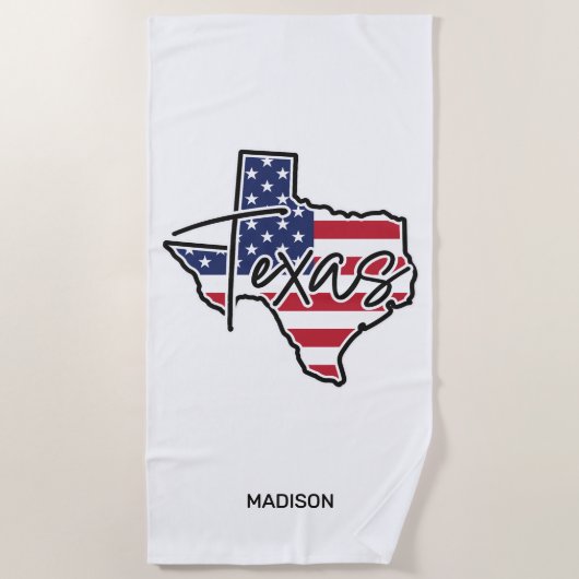 Individuelle Name Texas Strandtuch (Vorderseite)