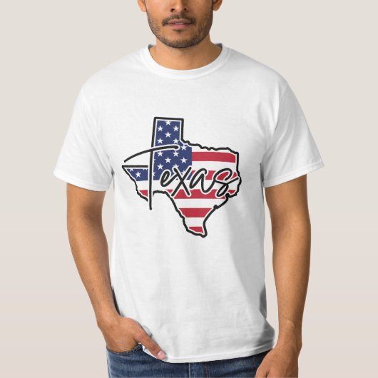 Individuelle Name Texas T-Shirt (Vorderseite)
