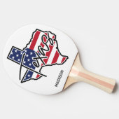 Individuelle Name Texas Tischtennis Schläger (Seitenansicht)