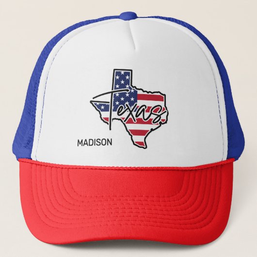 Individuelle Name Texas Truckerkappe (Vorderseite)