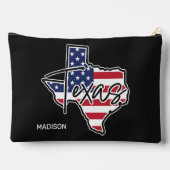 Individuelle Name Texas Zubehörtasche (Rückseite)