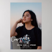 Individuelle Name Text Abschluss Poster Drucktaste (Vorne)