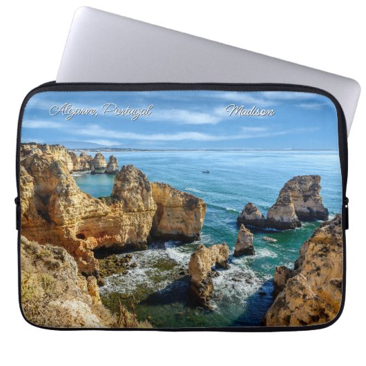 Individuelle Name & Text Algarve, Portugal Laptopschutzhülle (Vorderseite)