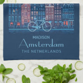 Individuelle Name / Text Amsterdam Geschirrtuch (Gefaltet)