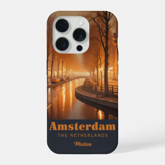 Individuelle Name / Text Amsterdam iPhone Hülle (Rückseite)
