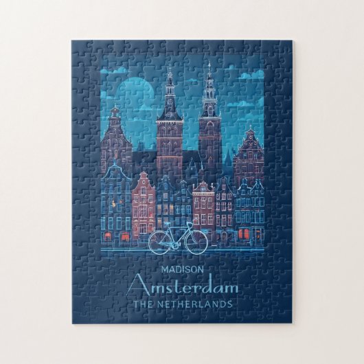 Individuelle Name / Text Amsterdam Puzzle (Vertikal)