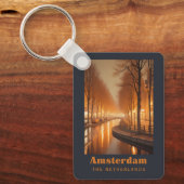 Individuelle Name / Text Amsterdam Schlüsselanhänger (Vorderseite)